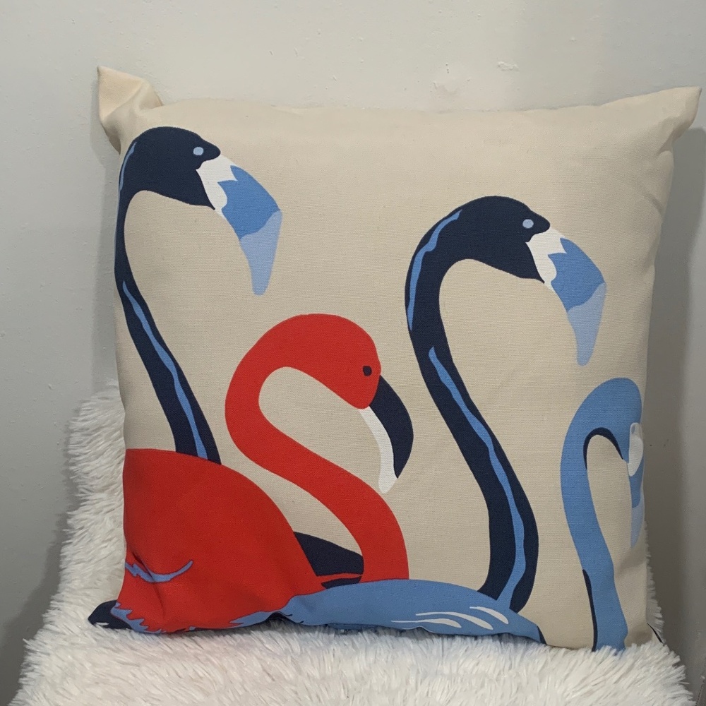 New Hampton Bay Flamingo Pillow